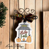 Hello Fall Lantern Sign