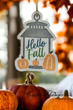 Hello Fall Lantern Sign