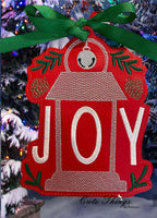 Joy Christmas Lantern Sign