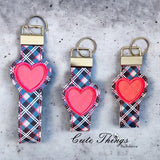 Applique Heart Key Fob Strap