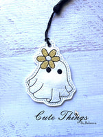 Ghost with Flower Bookmark/Ornament