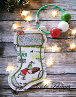 Applique and Non Applique Stocking  Bookmark/Ornament