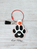 Paw With Heart Snap Tab