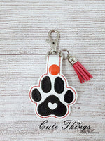 Paw With Heart Snap Tab