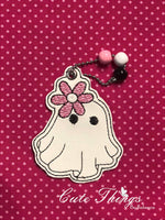 Ghost with Flower Bookmark/Ornament