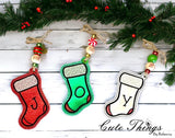 Applique and Non Applique Stocking  Bookmark/Ornament