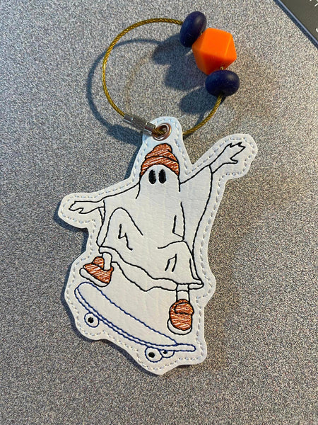 Skateboard Ghost Bookmark/Ornament