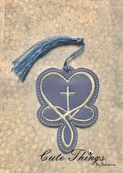 Infinity Heart with Cross Bookmark/Ornament