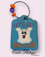 Let's Get Sheet Faced Applique Tag