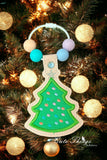 Christmas Tree Applique Snap Tab