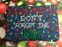 Dear Santa Don't Forget The Dog Mug Rug, Snack Mat