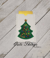 Christmas Tree Applique Gift Card Holder