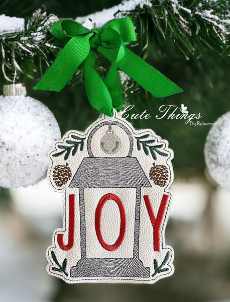 Joy Christmas Lantern Sign