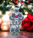 Happy Christmas Deer Snap Tab