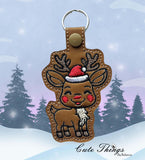 Happy Christmas Deer Snap Tab