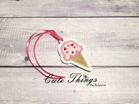 Ice cream Cone Applique Bookmark/Ornament