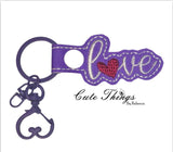 Love with a Heart Snap Tab