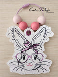 Bunny with Glasses Bookmark/Ornament