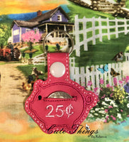 Cute Piggy Bank Quarter Keeper Snap Tab