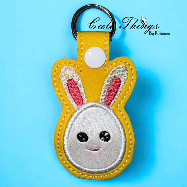 Bunny Egg Applique Snap Tab