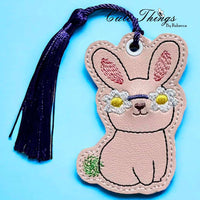 Bunny with Flower Shades Bookmark/Ornament