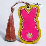 Bunny with Flower tail Applique Bookmark/Ornament