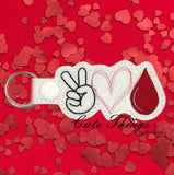 Peace Love Blood Drop