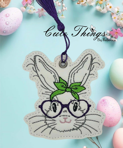 Bunny with Glasses Bookmark/Ornament