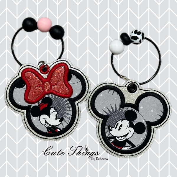 Mouse Ears with Bow and Without Bookmark/Ornament