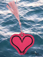 Fishing Hooks Heart Bookmark/Ornament