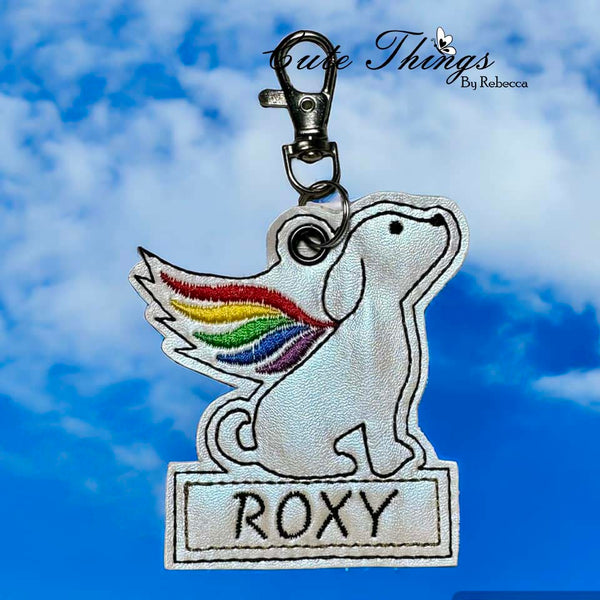 In Memory of Dog with Rainbow Wings Bookmark/Ornament