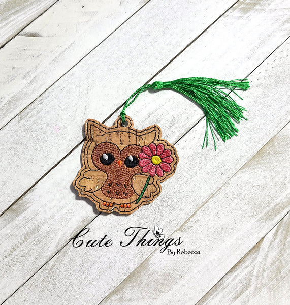 Cute Owl With Flower Bookmark/Ornament