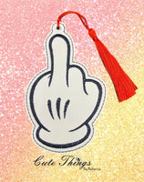 Gloved Middle Finger Car Sign