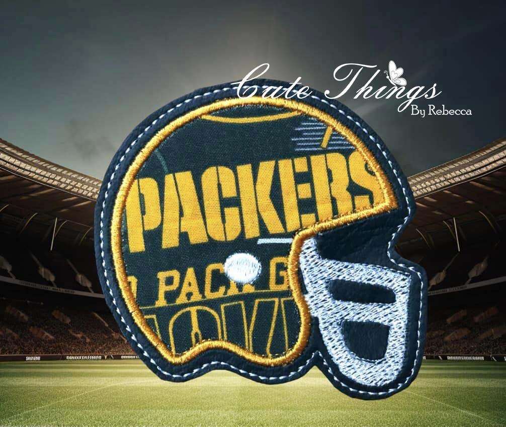 Helmet applique coaster cute things by rebecca embroidery