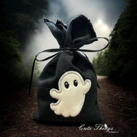 Applique Ghost and Pumpkin Treat Bags