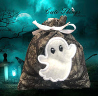 Applique Ghost and Pumpkin Treat Bags