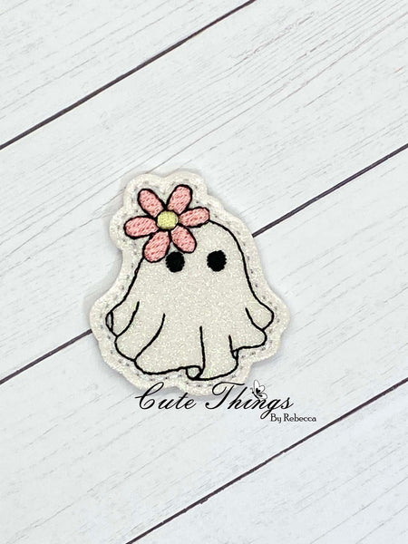 Ghost With Flower Mini/Feltie