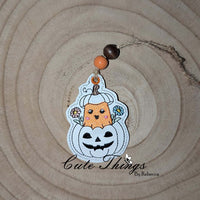 Ghost In A Pumpkin Bookmark/Ornament