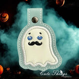 Applique Ghost with Stache Snap Tab