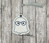 Ghost with Glasses Bookmark/Ornament