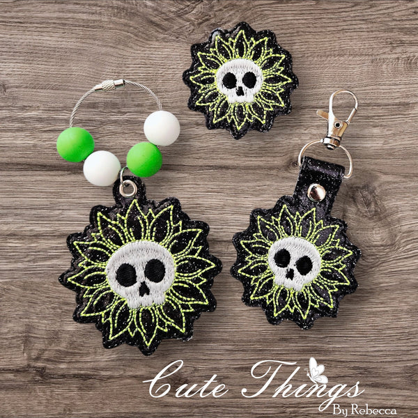 Skull Head Flower ITH