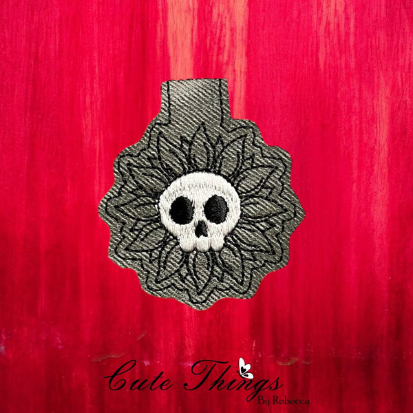 Skull Head Flower Magnet Bookmark