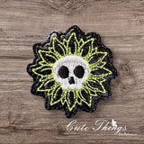 Skull Head Flower ITH