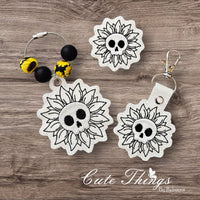 Skull Head Flower ITH