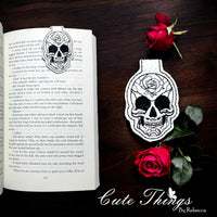 Skull Linework Magnet Bookmark