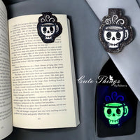 Tired Skull Applique Magnet Bookmark