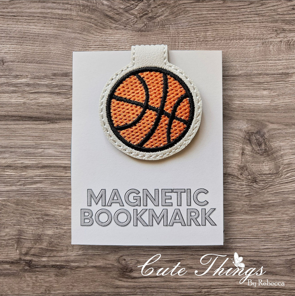 Basketball Magnet Bookmark – Cute Things By Rebecca Embroidery