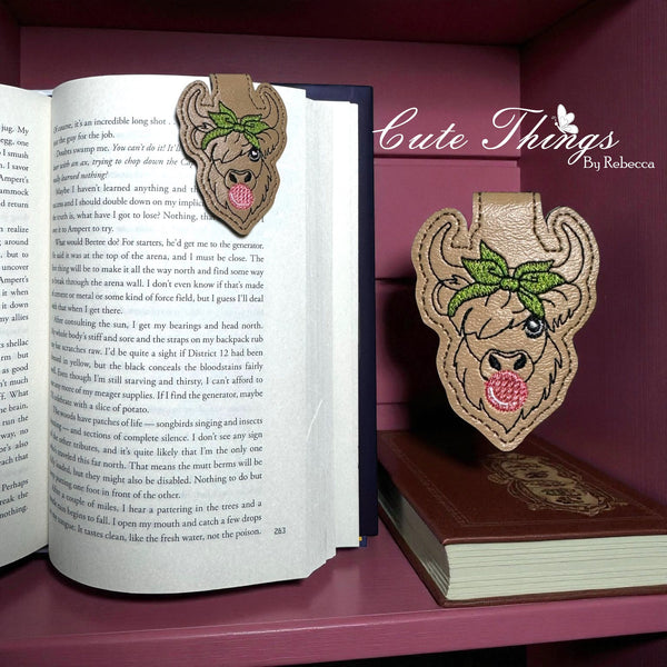 Bubblegum Cow Magnet Bookmark