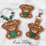 Cute Cow With Clover ITH