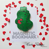 Dinosaur with Heart Magnet Bookmark